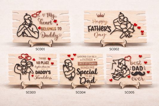 Father’s Day Wooden Plaque – Personalized Gift for Dad