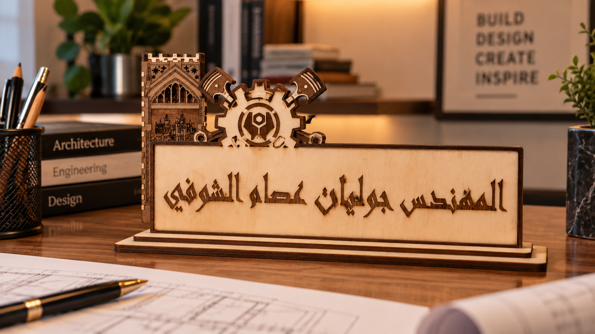 Personalized Profession Wooden Desk Plaque – Custom Name Sign