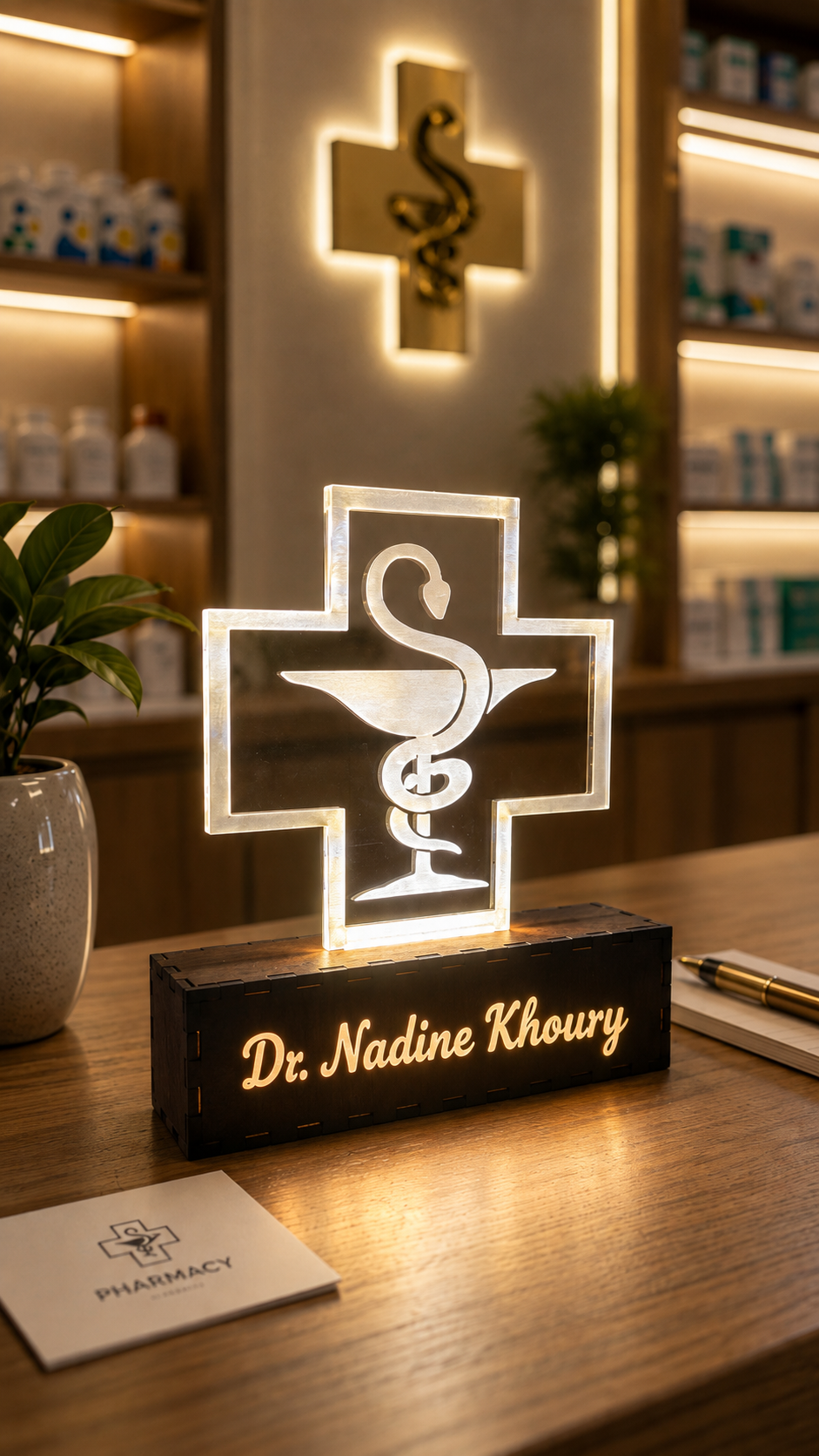 Personalized Profession LED Desk Sign – Name & Profession