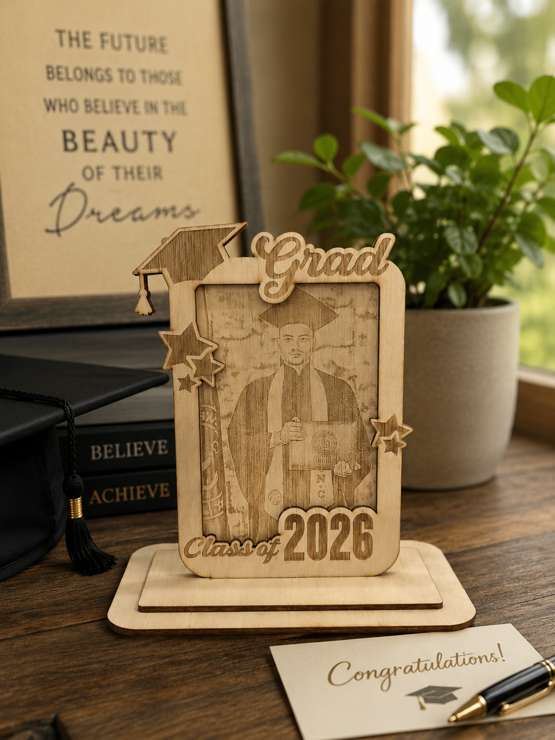 Personalized Wooden Graduation Photo Frame