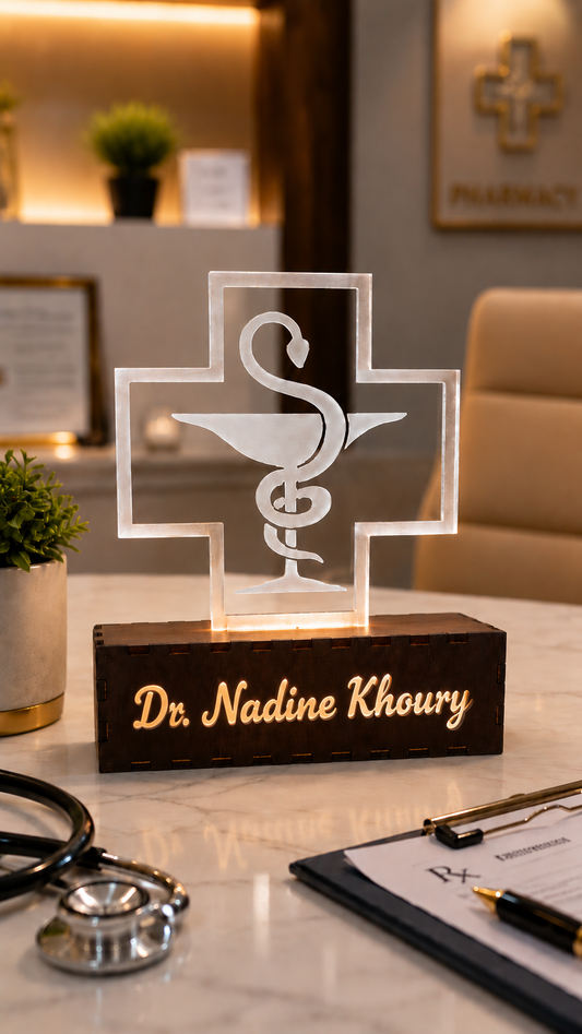 Personalized Profession LED Desk Sign – Name & Profession